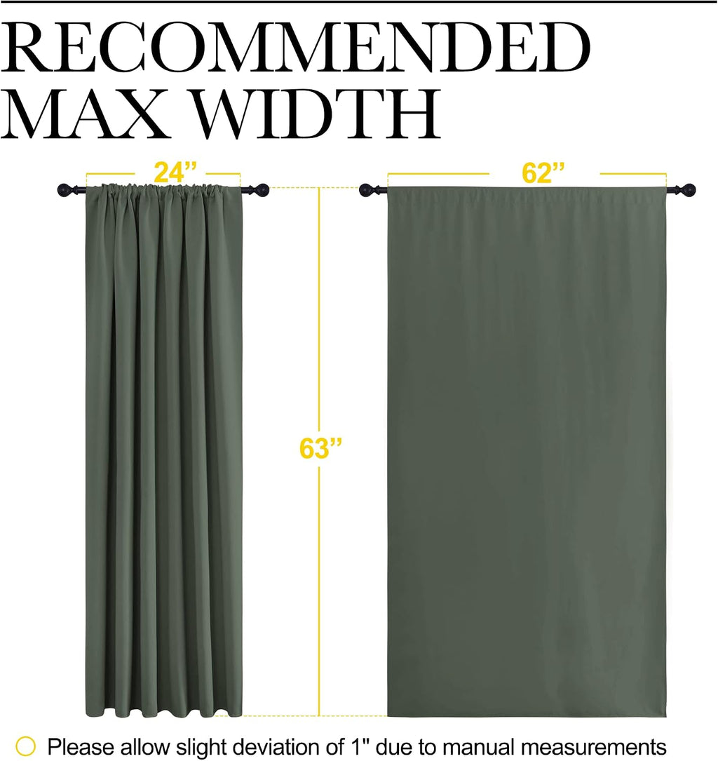 NICETOWN Bedroom Curtains Blackout Draperies - All Season Thermal Insulated Solid Rod Pocket Top Blackout Curtains/Drapes for Kid's Room…