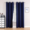 ChrisDowa 100% Blackout Curtains 78 inch Long for Bedroom with Black Liner, 2 Thick Layers Total Blackout Thermal Insulated Grommet Window…
