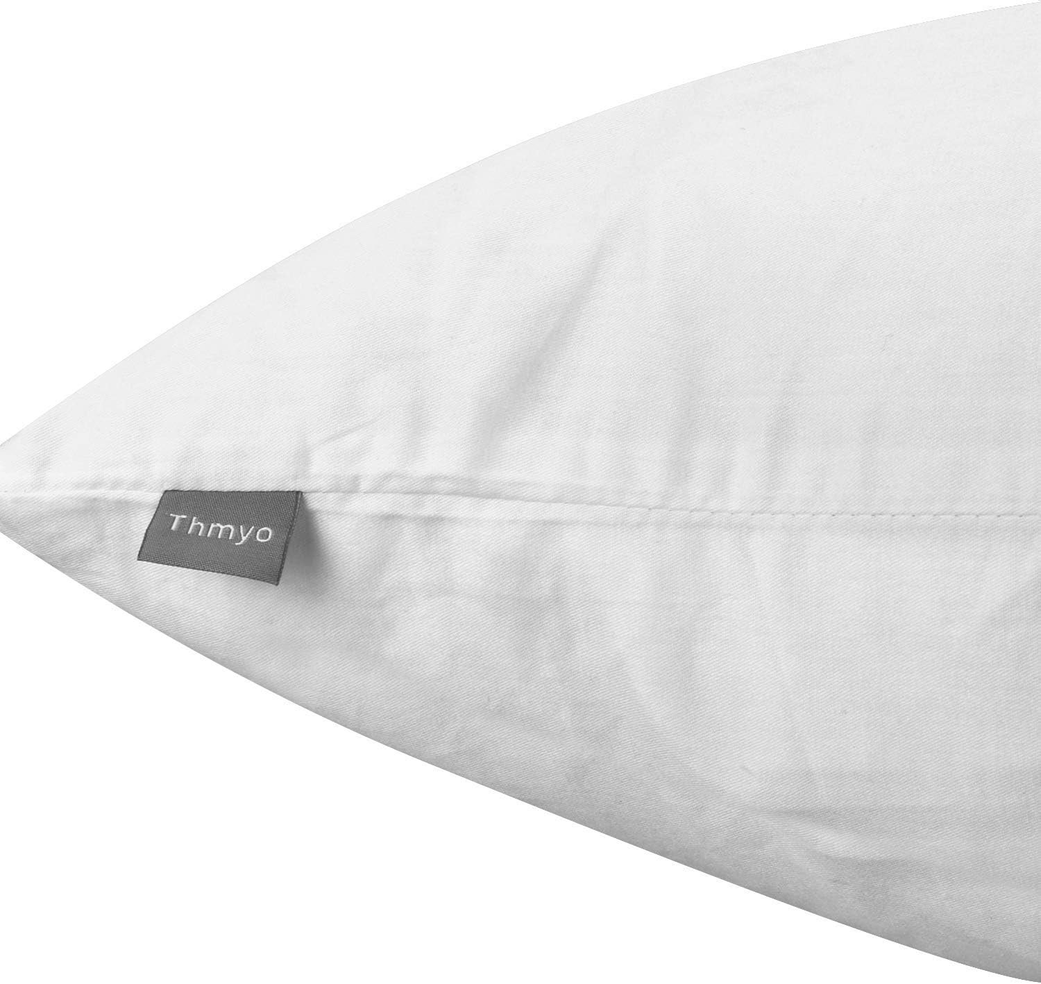 Thmyo 4-Pack 100% Cotton Comfortable Solid Decorative Throw Pillow Case, Square Cushion Cover Pillowcase Sublimation Blank Pillow Covers Va…