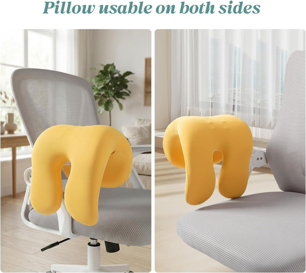 SheRest Office Chair Neck Pillow, Memory Foam Ergonomic Nap Pillow Office Chair Headrest Accessory, Neck Support Pillow Ideal for Office…