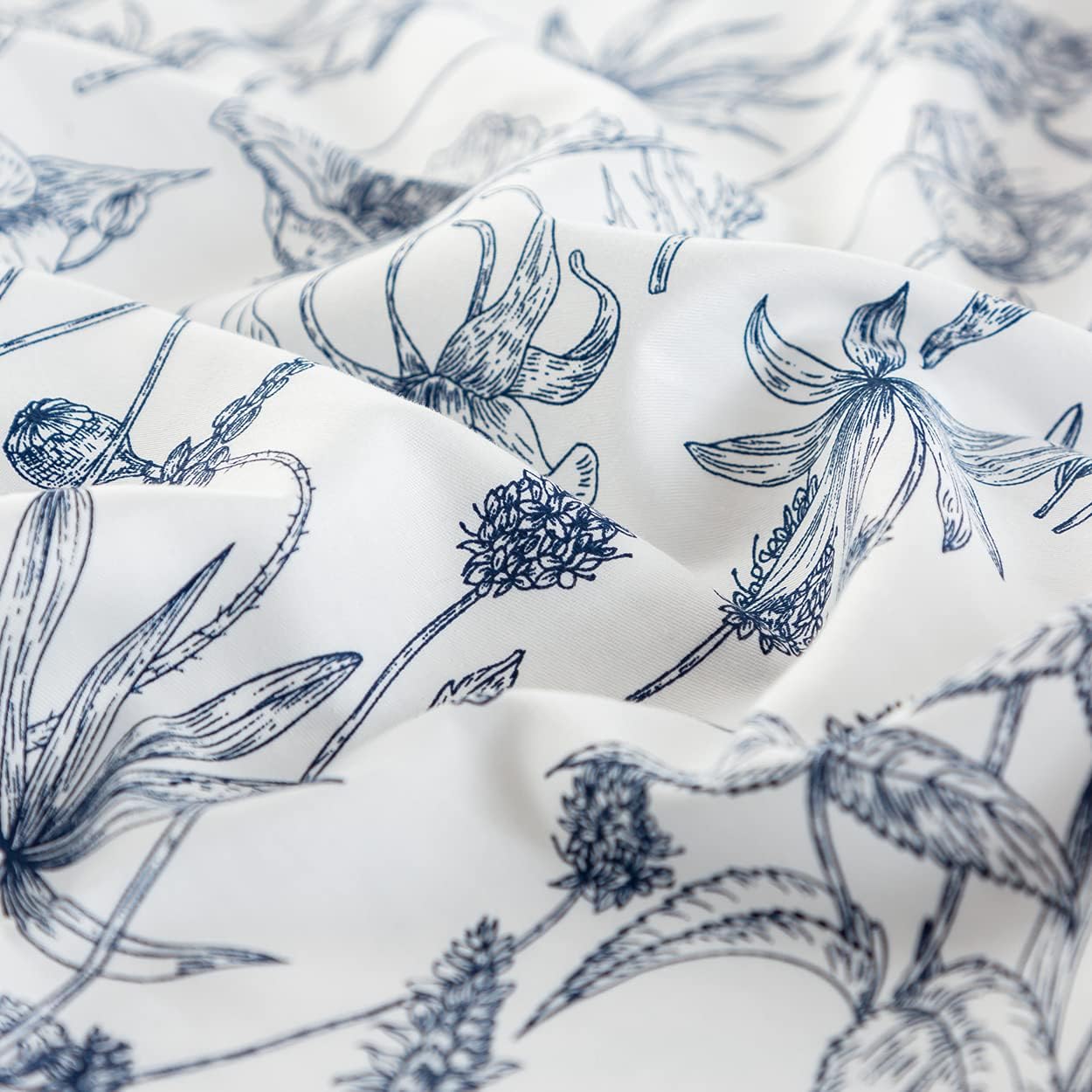 Susybao 100% Cotton Pillowcases Queen Size Set of 2 Vintage Flowers Print Bed Pillow Covers Envelope Closure End Floral Pillow Encasement L…