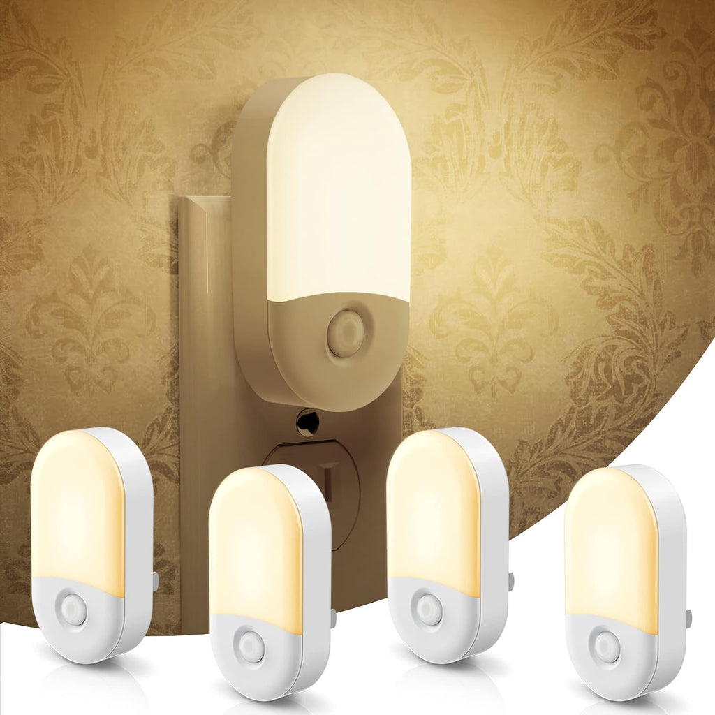 L LOHAS LED Night Lights Plug into Wall, [4 Pack] LED Night Light with Light Sensors, 30/60LM Nightlights for Kids Room, Soft White…