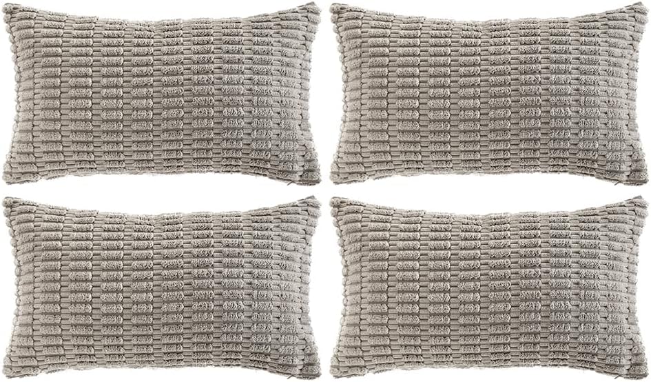 Fancy Homi 4 Packs Decorative Throw Pillow Covers for Living Room Couch Bed, Modern Farmhouse Boho Home Décor Accent Cushion Case, 20" x…