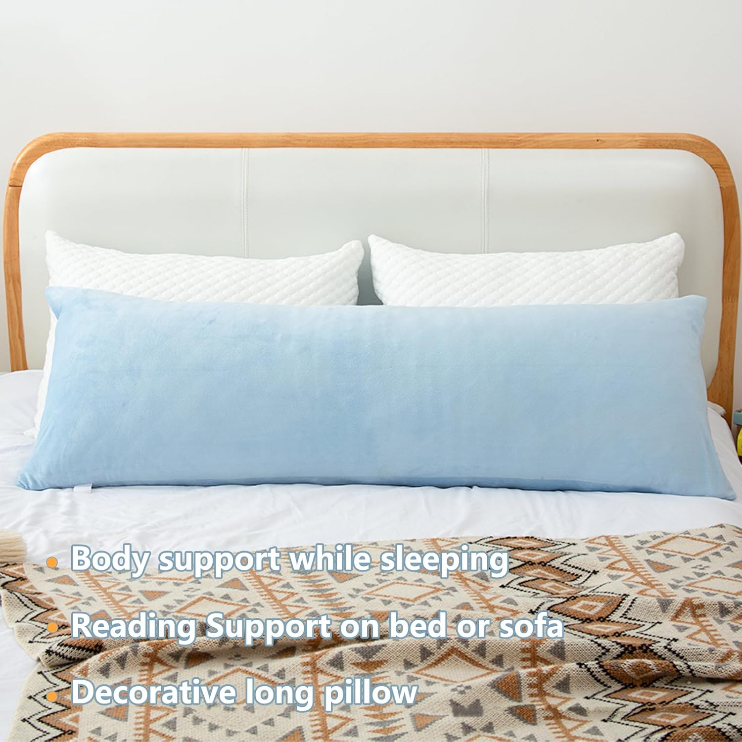 1 MIDDLE ONE Body Pillow, Memory Foam Body Pillows for Adults Sleeping, Long Pillow for Bed, Big Large Firm Full Body Pillow for Side…