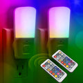 L LOHAS LED Kids Night Lights Plug in, RGB Color Changing Plug into Wall Lights Remote, Rainbow Dimmable Girls Night Light Switch…