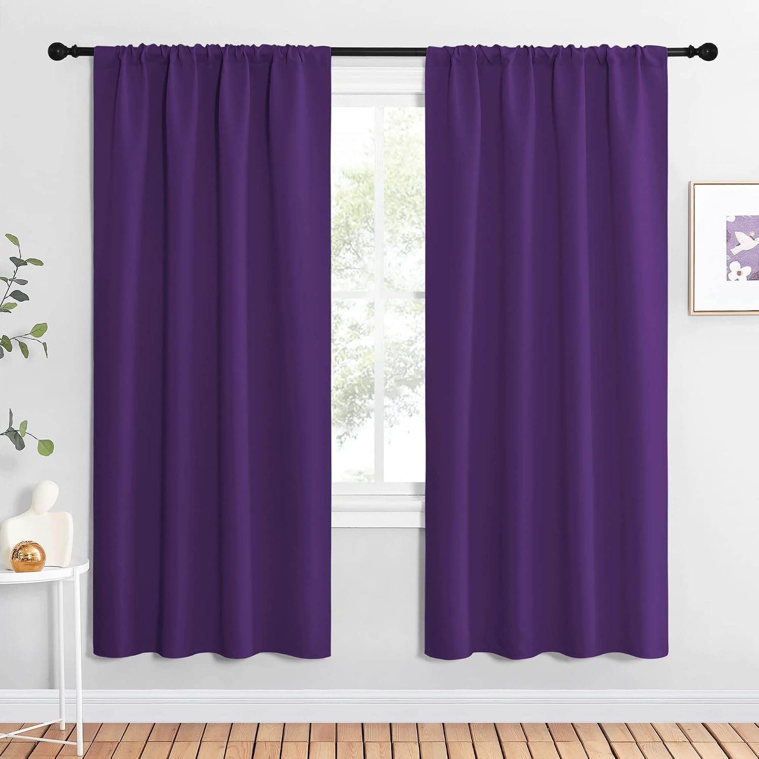 NICETOWN Blackout Curtains for Living Room - Triple Weave Home Decoration Thermal Insulated Solid Rod Pocket Blackout Drapes for…
