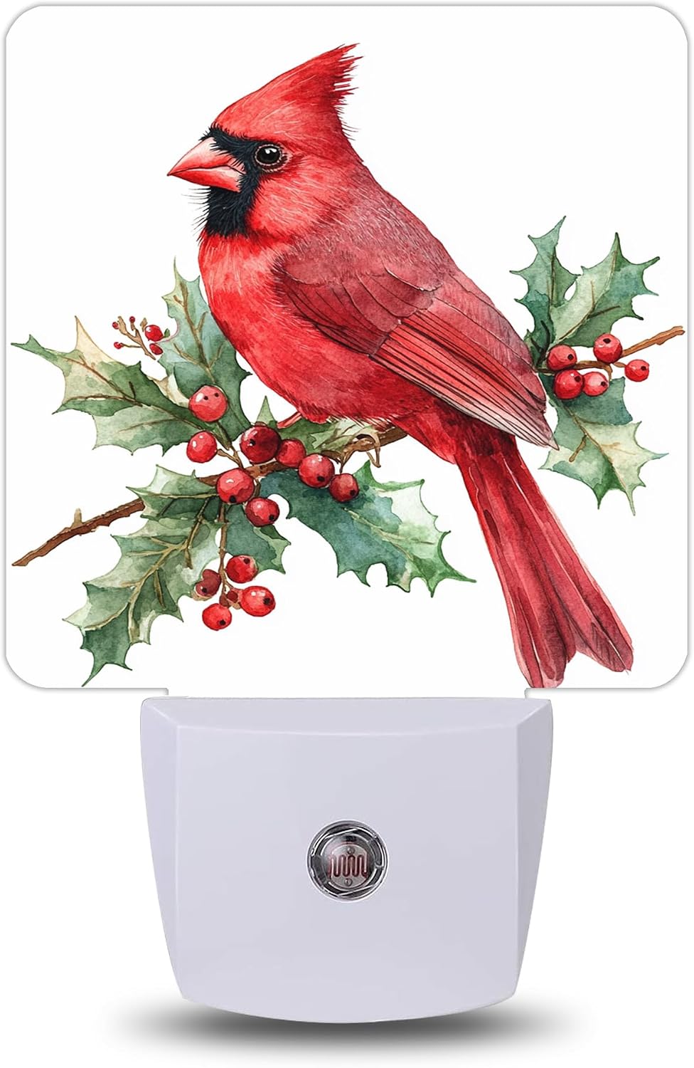 Red Cardinal Night Light, Night Lights Plug into Wall with Dusk to Dawn Sensor for Bedroom Bathroom Hallway Kitchen, Decorative Gift for…