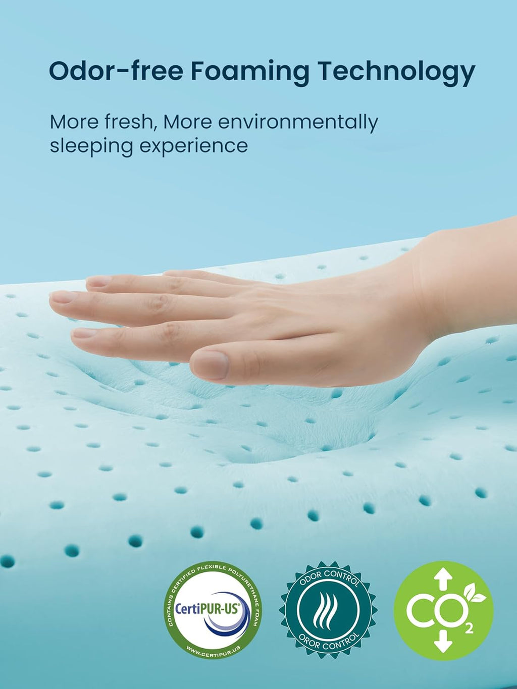 Sleepzonelife SLEEP ZONE Cooling Memory Foam Pillow - Odorless, Breathable, Skin-Friendly with Superior Support for Back, Stomach or Side S…