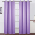 Lemomo Blackout Curtains 38 x 84 inch/Lavender Curtains Set of 2 Panels/Thermal Insulated Room Darkening Bedroom Curtains 84 inch silver