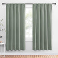 NICETOWN Window Curtains Blackout Drapes - Thermal Insulated Solid Rod Pocket Blackout Curtains/Draperies for Living Room (Sage Green…