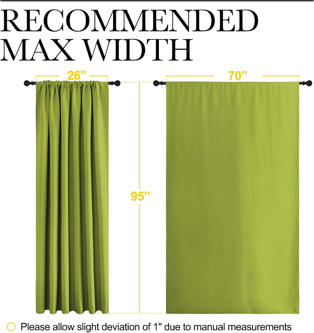 Nicetown 2 Panels Blackout Curtains, Rod Pocket Thermal Insulated Drapess for Bedroom, Privacy Protection easy maintenance Heavy Duty…