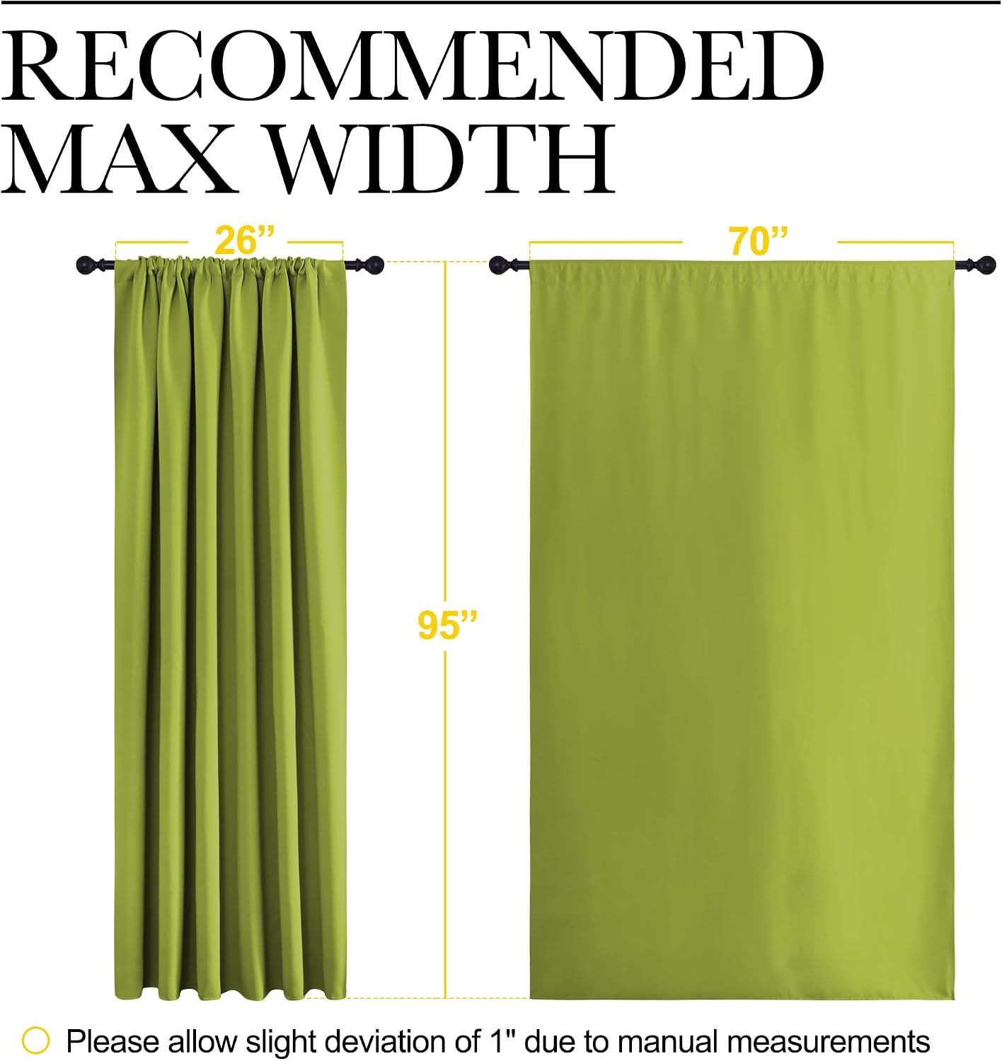 Nicetown 2 Panels Blackout Curtains, Rod Pocket Thermal Insulated Drapess for Bedroom, Privacy Protection easy maintenance Heavy Duty…