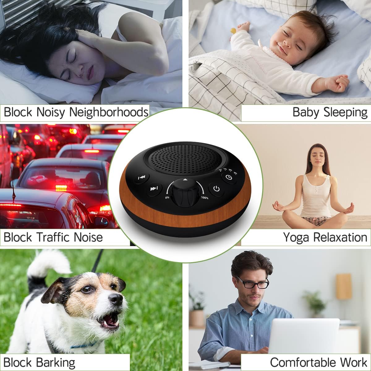 iDealSleep Brown Noise Sound Machine White Noise Machine Nonstop 30 Soothing Sounds Sound relaxation for Baby Kids Adults Sleep Machine…