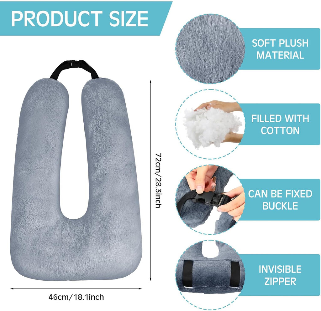 home Barydat 2 Pcs Car Travel Pillow for the Back Seat 28 x 18 in Sleeping Reading Pillows for Long Distance Travel Car Cushion for Kids Ad…