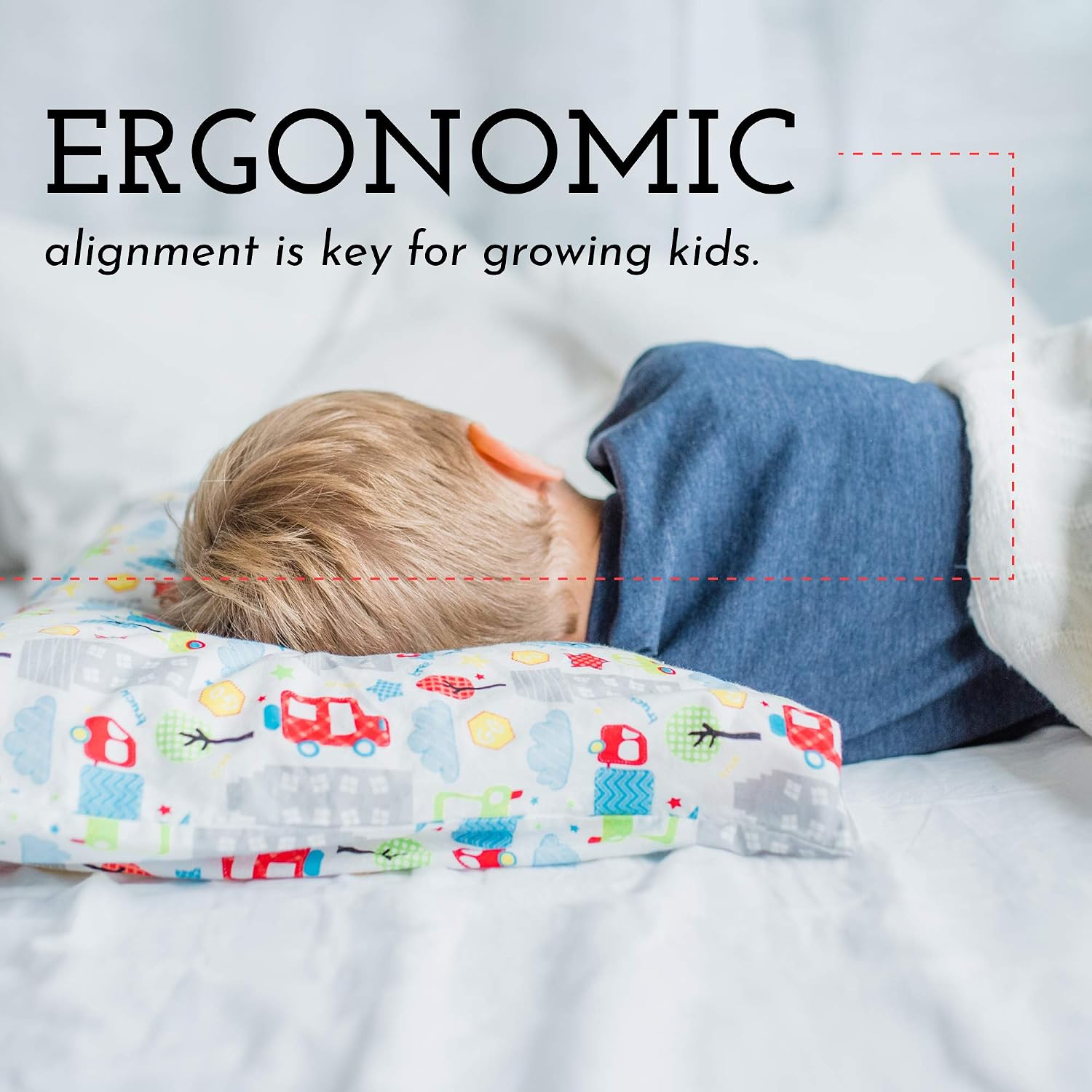 Little Sleepy Head Youth Pillow 16x22 - Soft & Hypoallergenic Bed Pillow Youth Pillows for Sleeping Age 5-10 - Snugly Designed Youth Neck…
