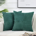 Fancy Homi 2 Packs Teal Samll Decorative Throw Pillow Covers 12x12 Inch with for Couch Bed Sofa, Rustic Farmhouse Boho Home Decor, Soft…