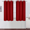 Lemomo Red Thermal Blackout Curtains/38 x 54 Inch/Set of 2 Panels Room Darkening Curtains for Bedroom 54 Inch Red