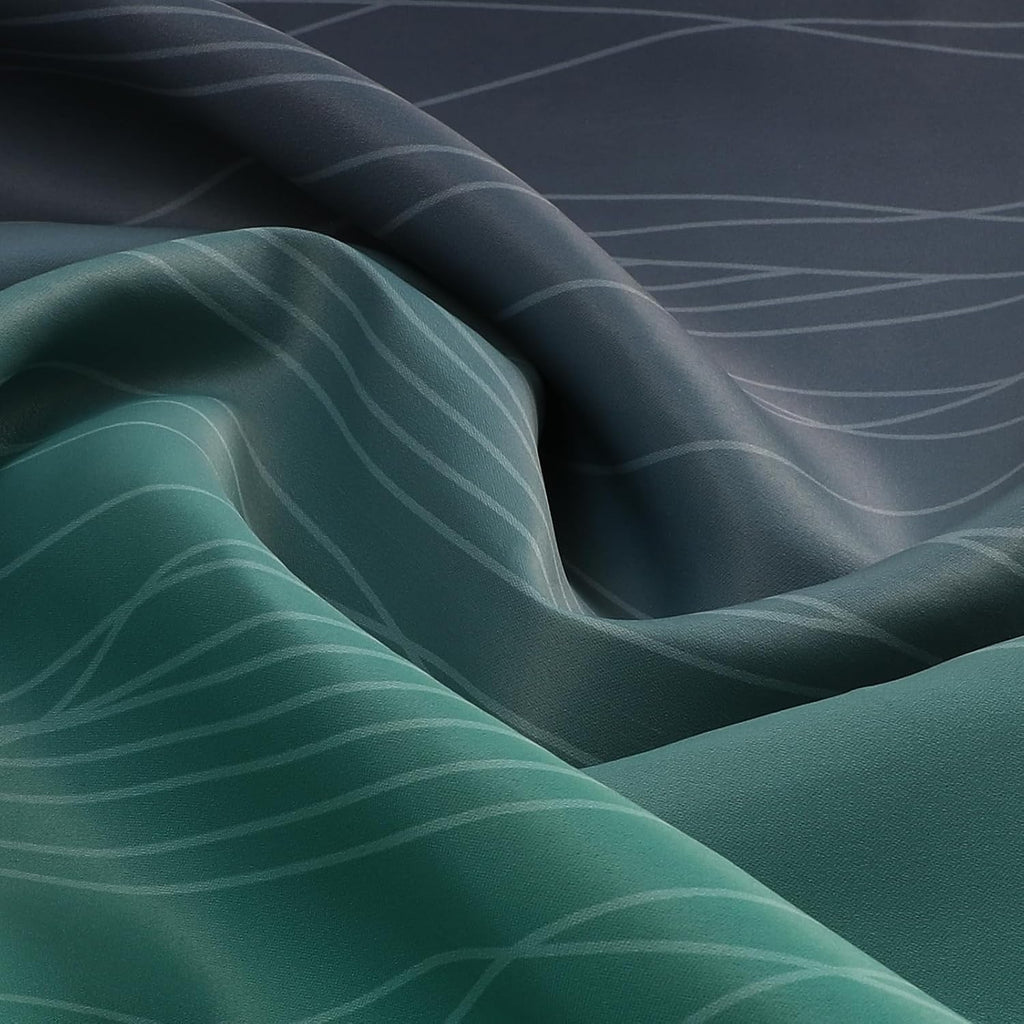 Estelartextiler Estelar Textiler Black and Green Ombre Blackout Curtains & Drapes for Living Room, Thermal Insulated Grommet Energy Saving…