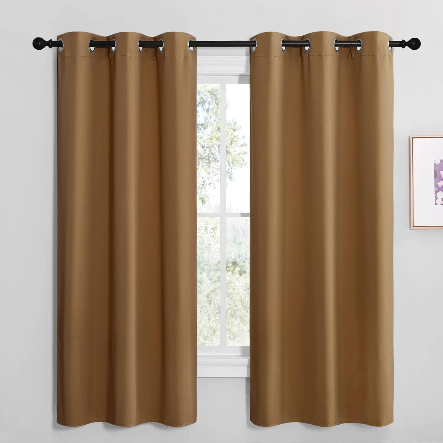 NICETOWN Sleek Blackout Curtains 68 inches Length for Small Windows, Noise Reducing and Block Draft Panels for Door Doorway Laundry…