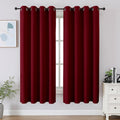 Cucraf Burgundy Red Blackout Curtains 54 inch Length 2 Panels Set, Room Darkening Drapes for Living Room Bedroom, Thermal Insulated Light B…