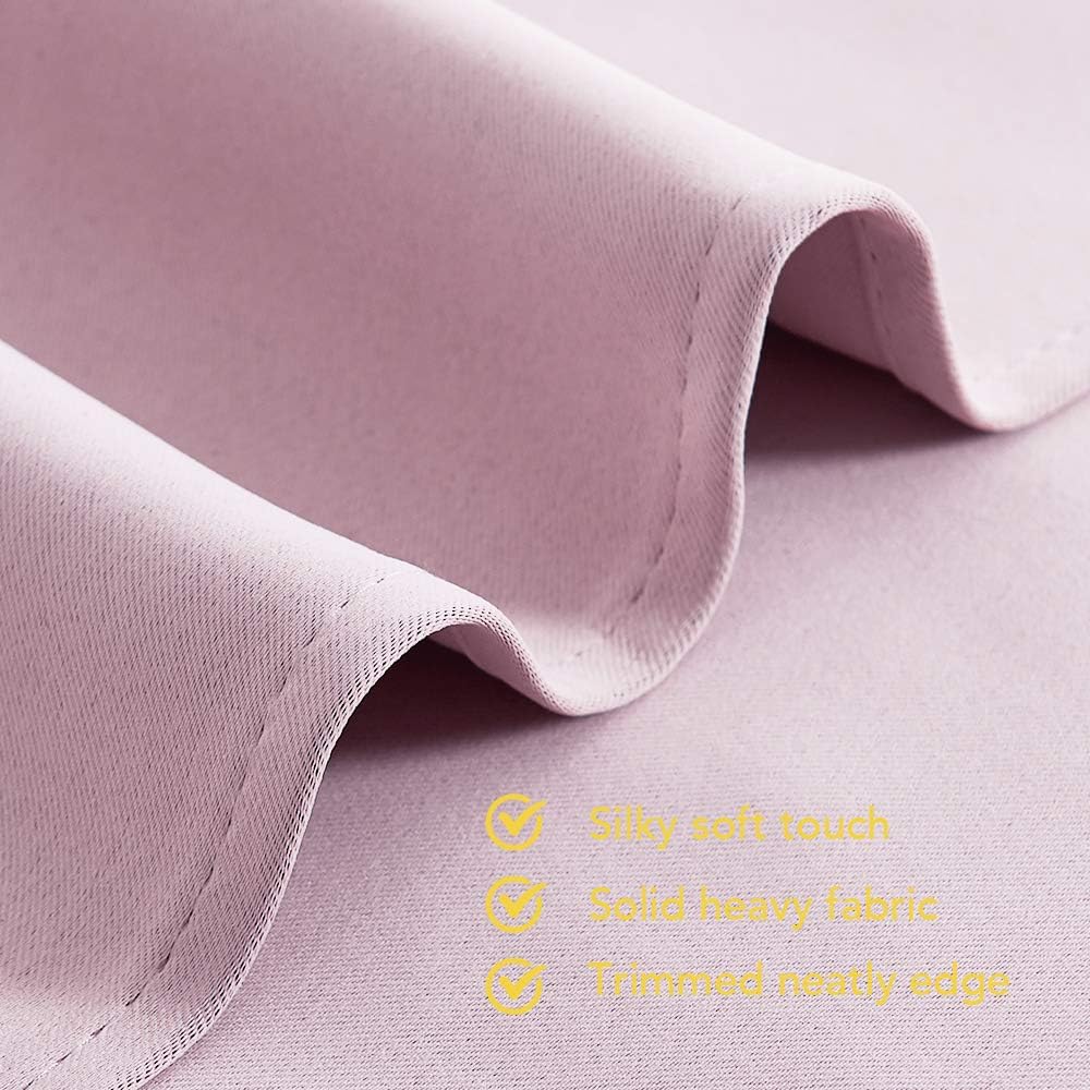 NICETOWN Blackout Draperies Curtains for Girls Room, Nursery Essential Thermal Insulated Grommet Top Blackout Panels (Baby Pink=Lavender…