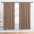 NICETOWN Kids Blackout Curtain Panels - Window Treatment Thermal Insulated Solid Rod Pocket Blackout Drapes for Bedroom (Cappuccino, Set…