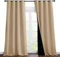 Nicetown Thermal Insulated 100% Blackout Curtains, Noise Reducing Performance Drapes with Black Lining, Full Light Blocking Drapery Panels…