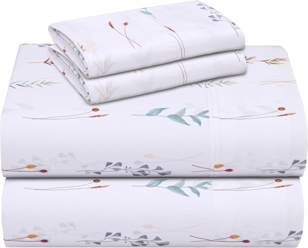 Zoyer 100% Cotton Sheets – California King Percale Bedding, Cooling & Breathable, Durable with a Crisp, Soft & Comfortable Feel, 14" Deep P…