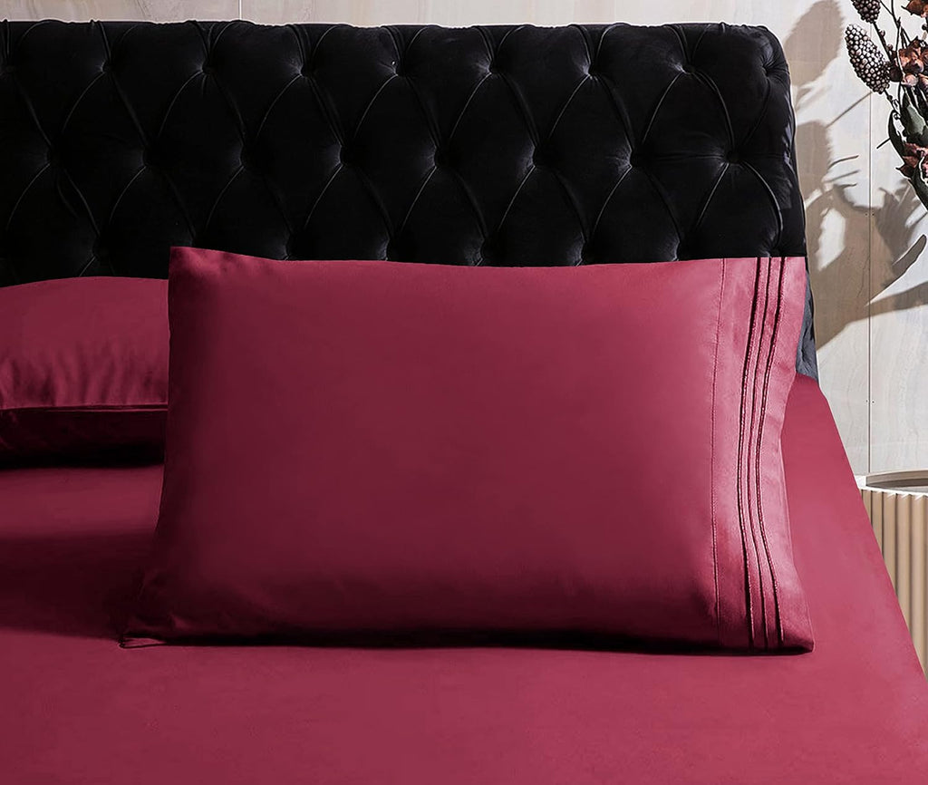 MocassiLuxuryBedding Mocassi Cali King Sheet Set - Luxury Hotel 1800 Premier Bedding Sheets & Pillowcases - Ultra Soft Breathable & Cooling…
