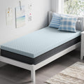 OhGeni 3 Inch Twin Size Memory Foam Mattress Topper Pad with Cover, Egg Crate Foam with Anti-Slip Base, Enhanced with Cooling Gel, Removable…