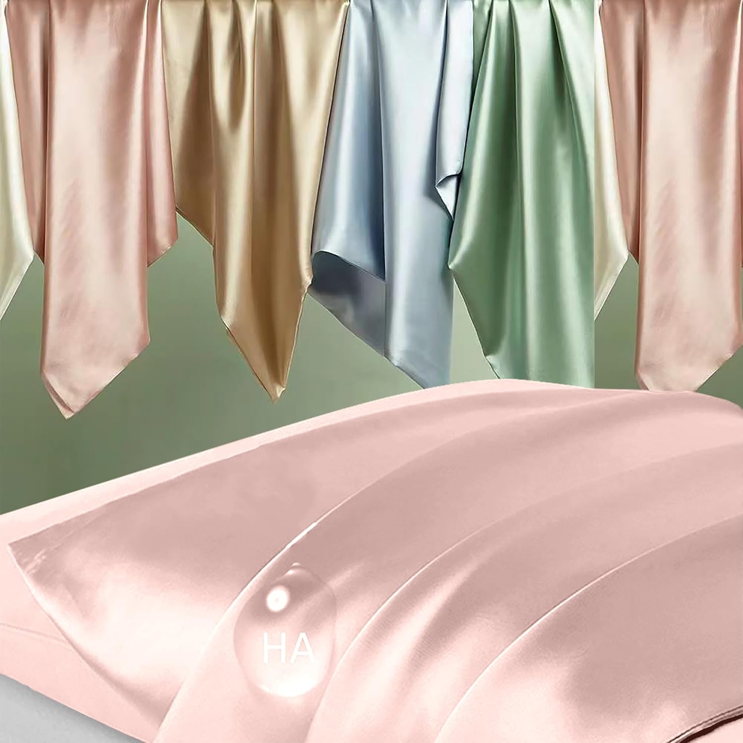Home Mulberry Silk Pillow Cases Standard Size, Silk Pillowcase for Hair and Skin, Anti Acne Cooling Sleep Both Sides Natural Silk Satin Pil…