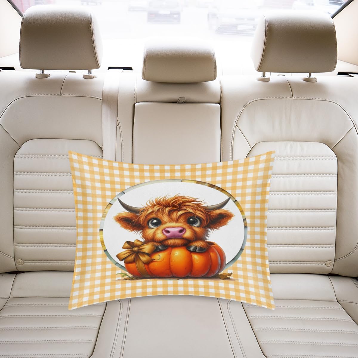 Satin Pillowcase for Hair and Skin Pumpkin Alpine Cattle Stripes Soft Silk Pillow Case with Envelope Closure Cooling Pillow Cases Slip…