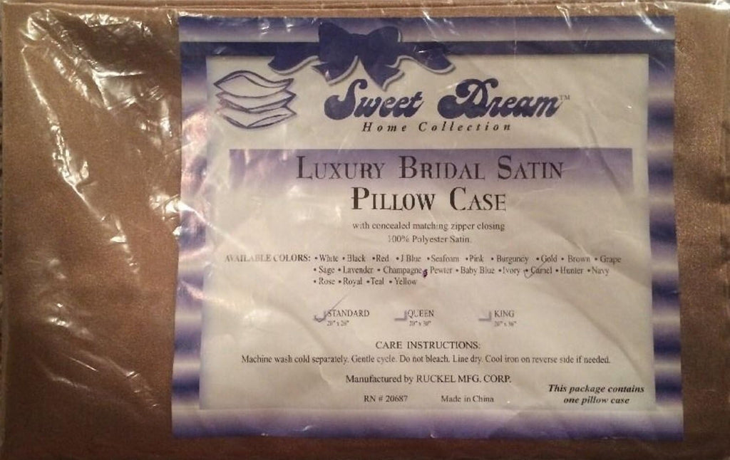 BLISSFORD Luxury Satin Pillowcase for Hair – Standard Satin Pillowcase with Zipper, Ivory (1 per Pack)