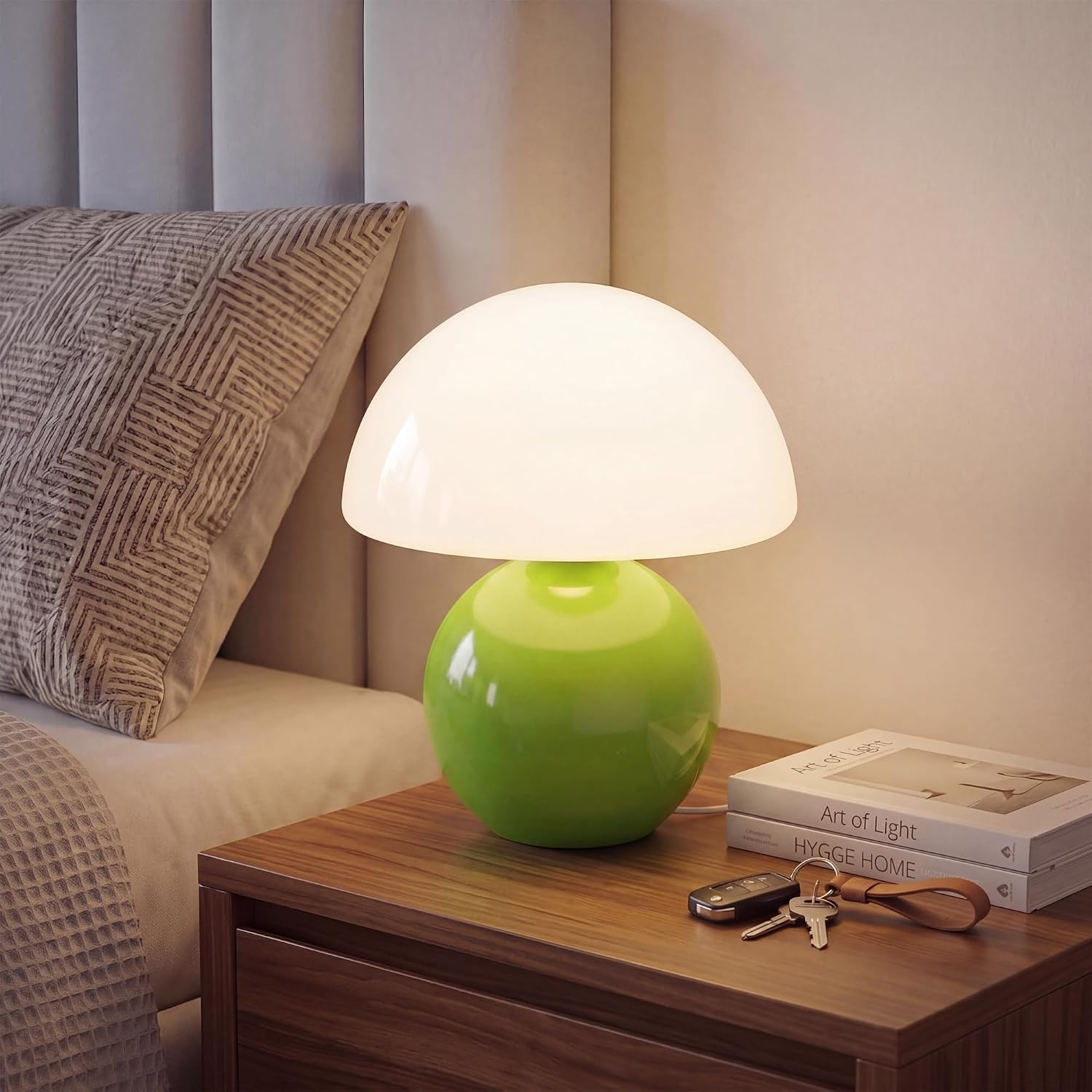Dawnwake Mushroom Lamp Table Lamp for Bedroom, Desk Bedside Small Lamps for Living Room Night Stands, Mushroom Decor Cute Mini Modern Mid…