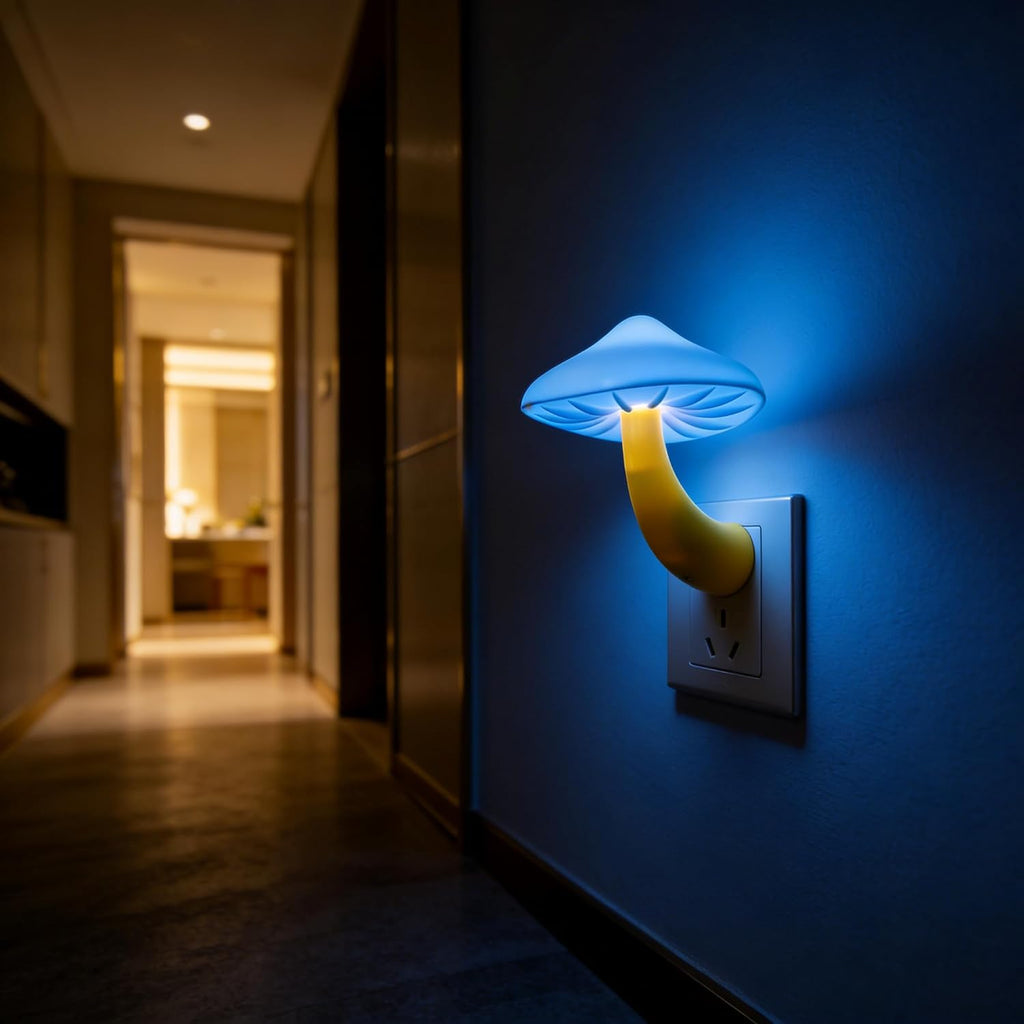 AUSAYE 3Pack Sensor LED Night Light Plug in Lamp Magic Mushroom Nightlight Cute Night Lights for Adults Kids Bedroom…