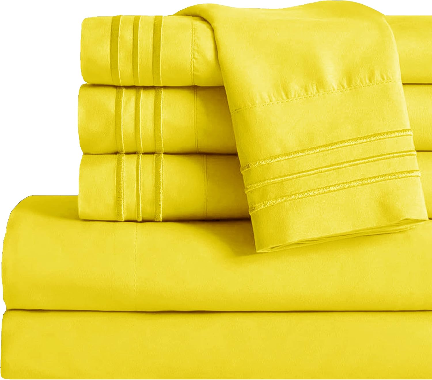 MocassiLuxuryBedding Mocassi Full Sheet Set - Luxury Hotel 1800 Premier Bedding Sheets & Pillowcases - Ultra Soft Breathable & Cooling Bed…