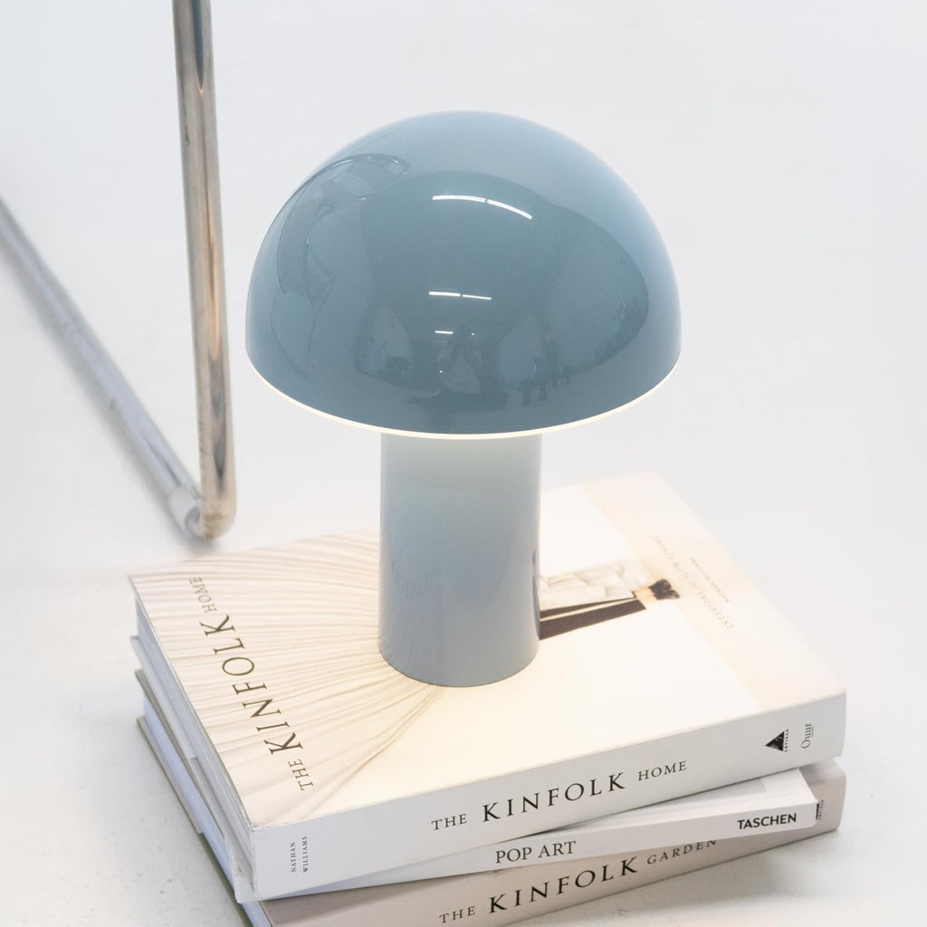 Brightech Celia Small Lamp – 10" Touch-Controlled Mushroom Table Lamp, Cordless & Dimmable LED, Portable & Rechargeable Bedside Night Light…