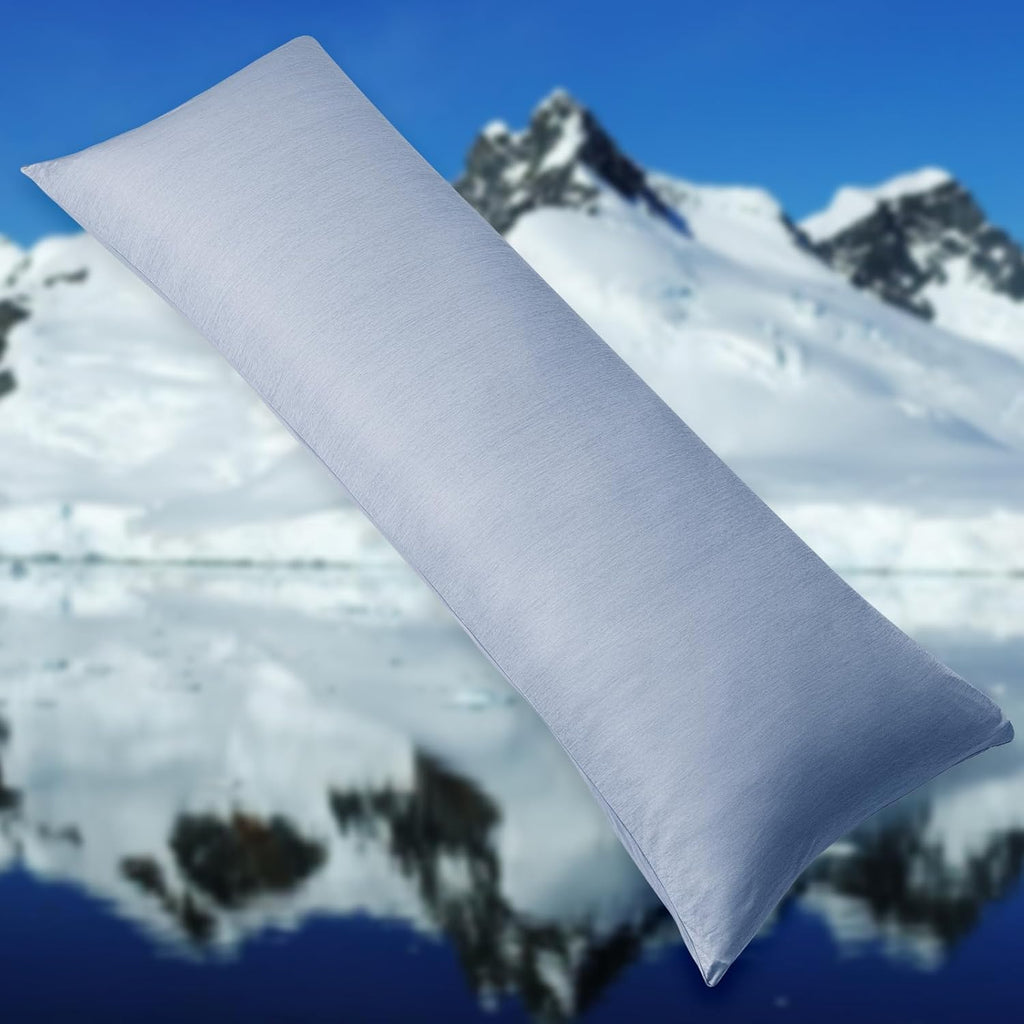 Homfine Cooling Pillowcase Body Size - Double Side Q-Max 0.439 Cooling Fiber for Pillow Protector, Breathable Long Cold Pillow Cover for Ho…