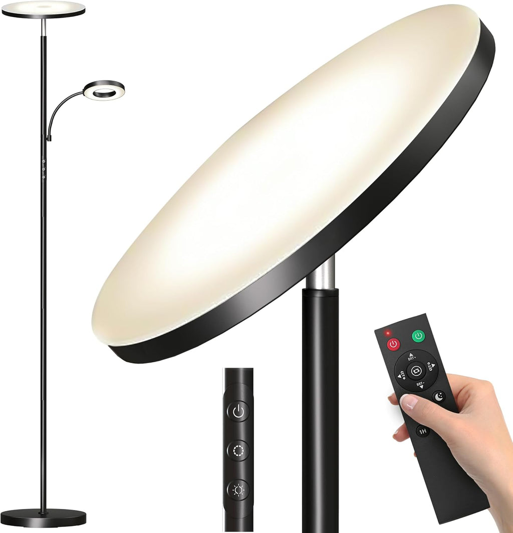 Marctronic Floor Lamp, Upgraded 42W 4000LM Super Bright LED Floor Lamp for Living Room Bedroom, Dimmable Standing Reading Floor Lamps with…