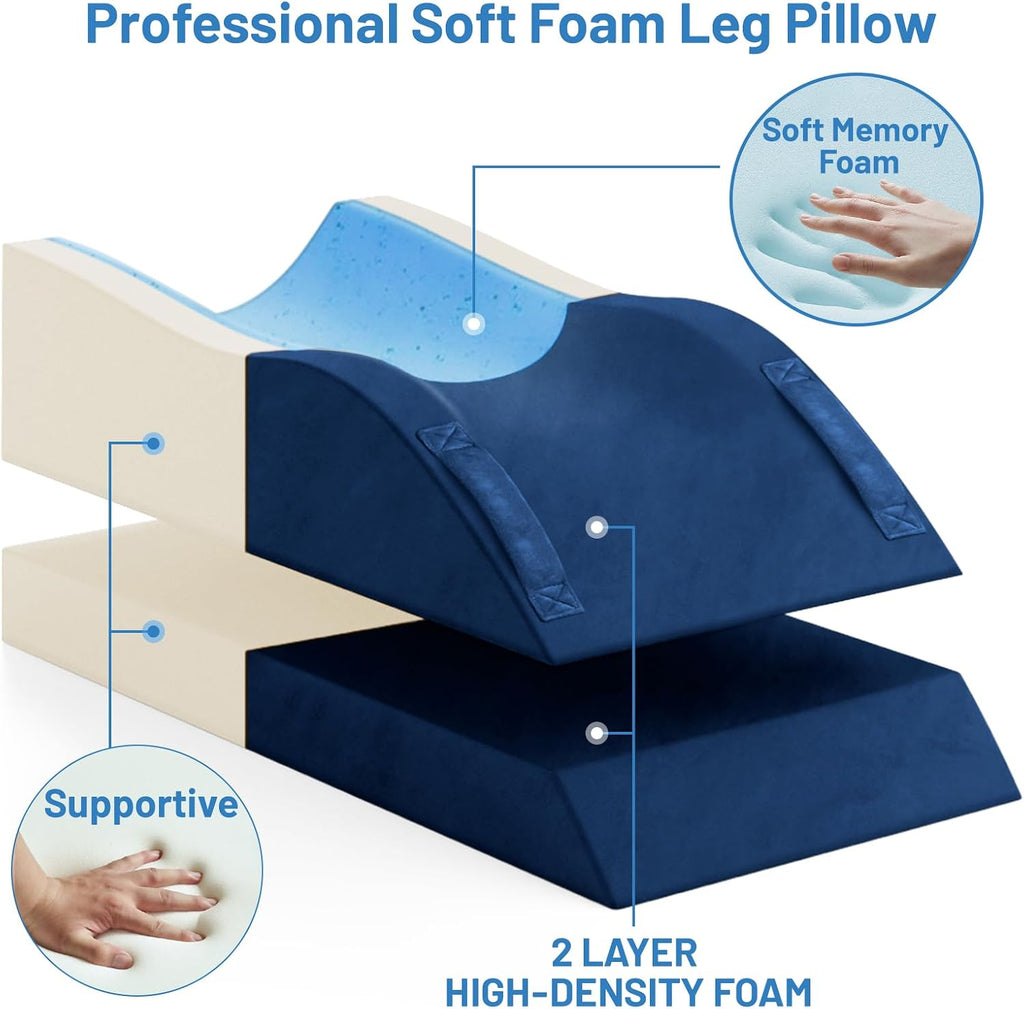 TranquilRelax TranquilRelax Leg Elevation Pillows, Wedge Pillow for After Surgery Or Rest, Memory Foam Leg Support Adjustable, Back…