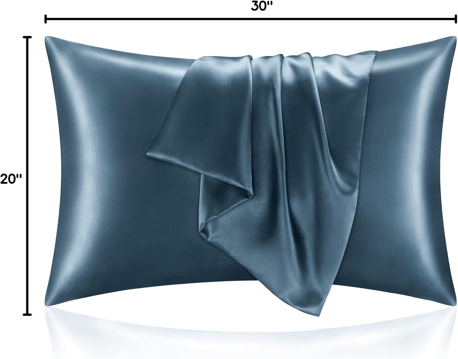 Bedelite Satin Pillowcase for Hair and Skin, Super Soft and Cooling Similar to Silk Pillow Cases 2 Pack with Envelope Closure, Gift for Wom…
