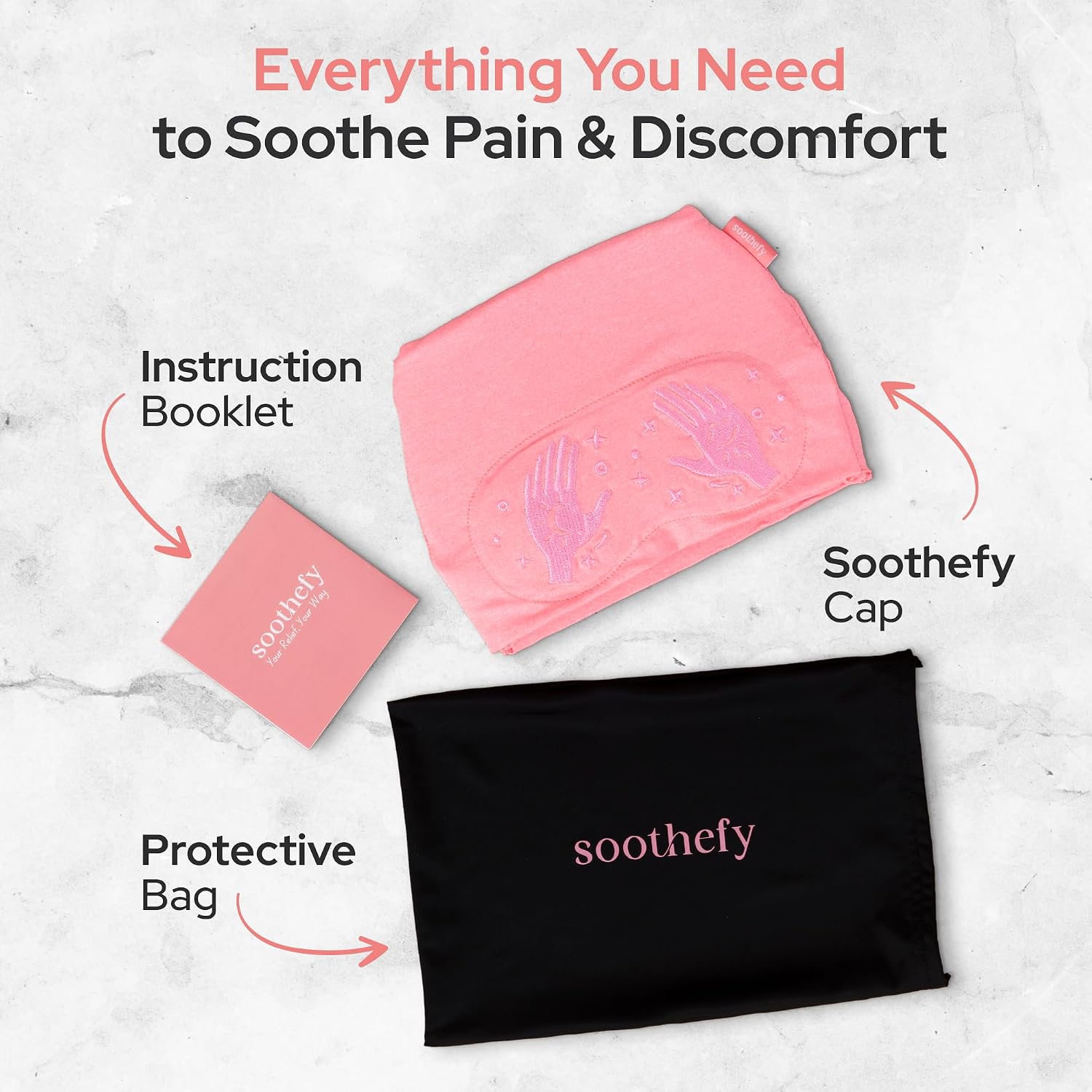 Soothefy Migraine Relief Cap with Slide-Up Eye Mask - Patent Pending - Headache Relief Hat for Hangover, Stress, Tension - Buttery Soft, Ma…