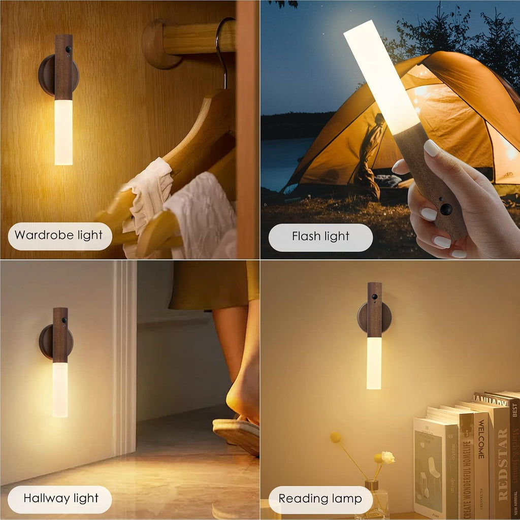 Montford Battery Operated Wall Sconces, Motion Sensor Night Light Magnetic Wall Light Rechargeable Wall Sconce, Peel and Stick Sconce…