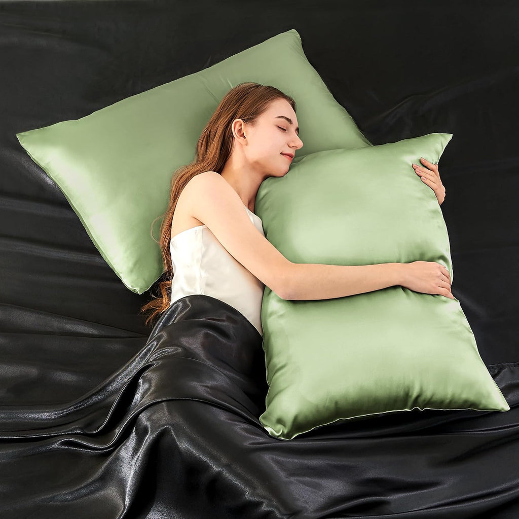 Infiixso Mulberry Silk Pillowcase for Hair and Skin, Silk Pillow Cases Queen Size with Hidden Zipper 20"x30", Extraordinary Smooth and Soft…