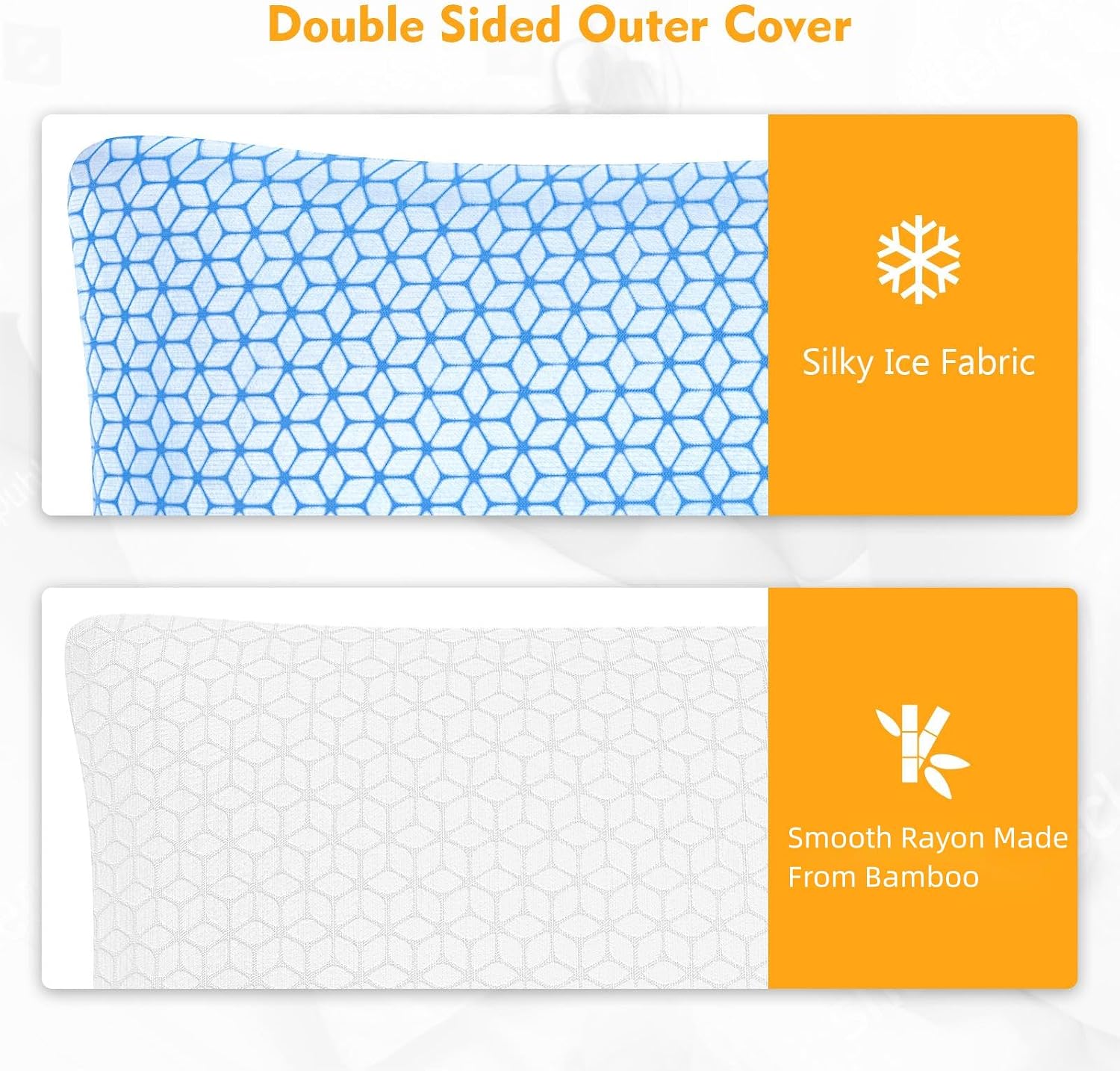 Love Attitude Bed Pillow King Size 1 Pack, Shredded Memory Foam Pillow Adjustable, Cooling Pillow Soft and Supportive for Side Back…