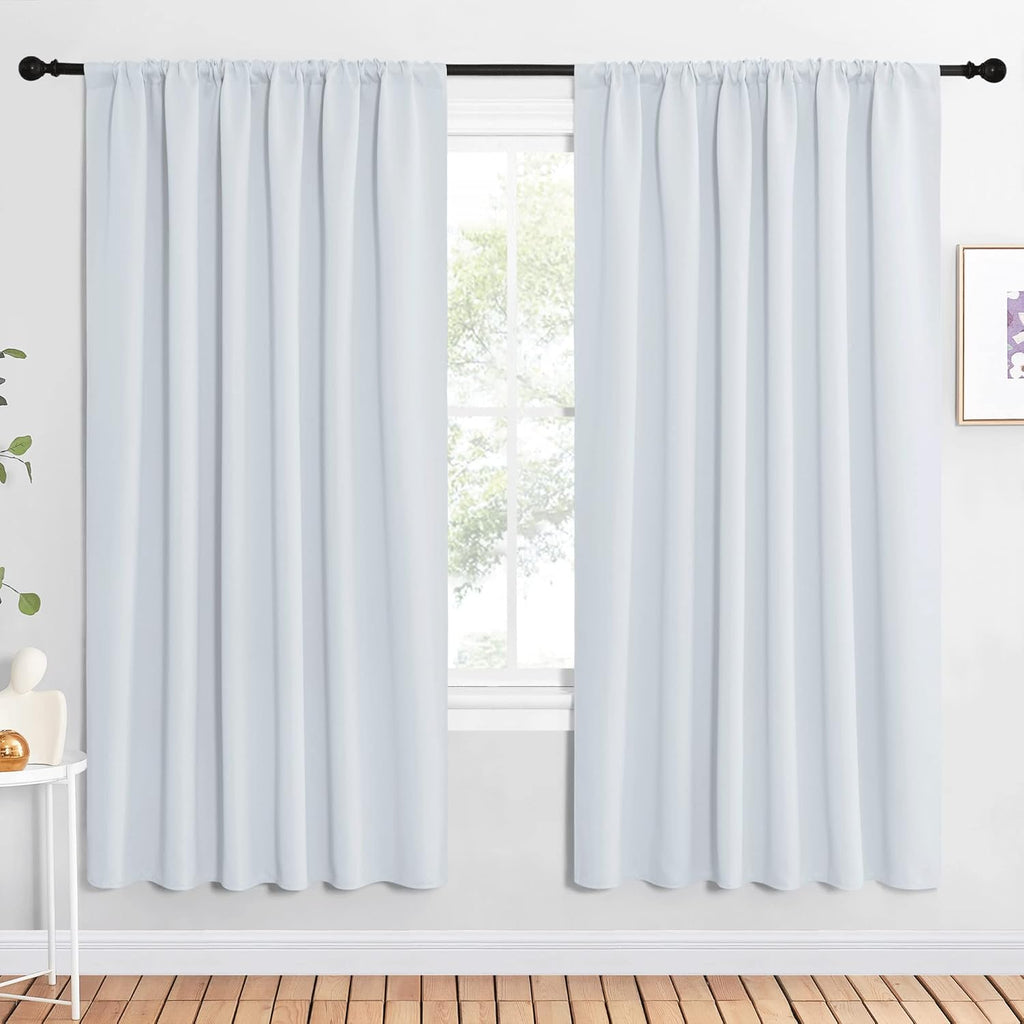 NICETOWN Bedroom Window Curtain Panels - Window Treatment Thermal Insulated Rod Pocket Room Darkening Curtains/Drapes for Patio Door…