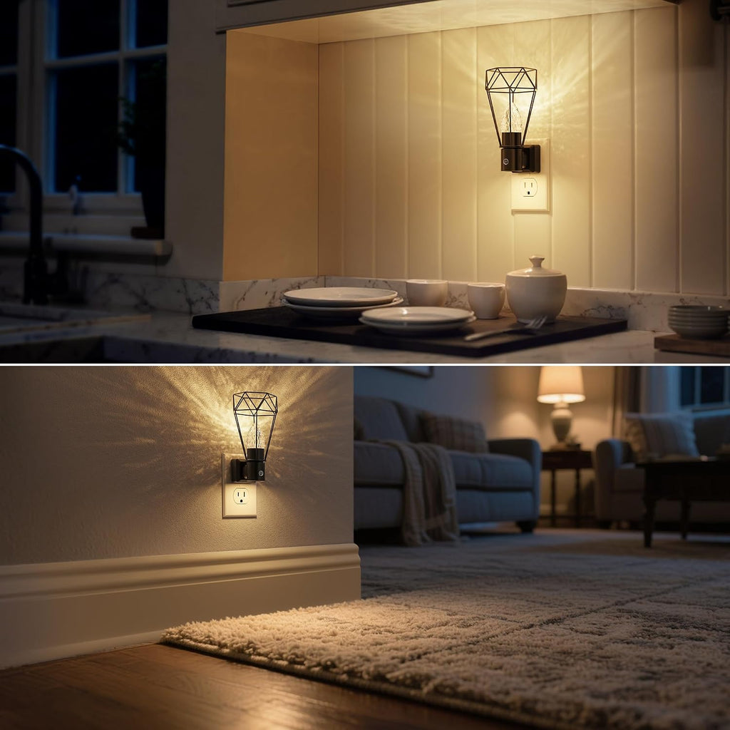 DORESshop Led Night Light, Night Lights Plug into Wall, Dusk to Dawn Sensor, 0-100LM Adjustable Brightness, 3000K Soft White, Farmhouse…