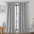 Gwine Silver Grey Blackout Curtains for Bedroom 96 Inch Length, Room Darkening Energy Saving Black Out Curtains for Living Room, Window…