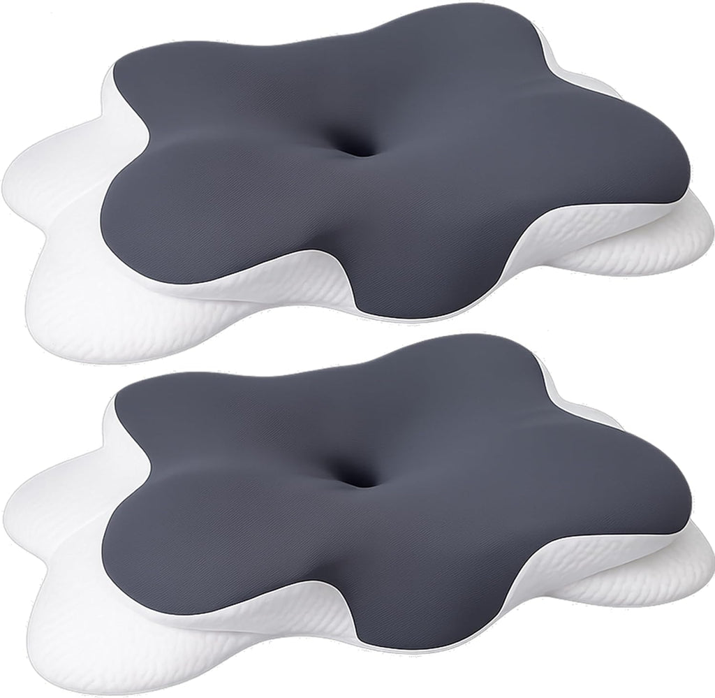 Ergonomic Memory Foam Cervical Neck Pillow for Side, Back & Stomach Sleepers, Contour Pillow for Neck and Shoulder Comfort, Cooling…