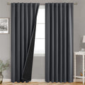 BGment Full Blackout Curtains with Thermal Insulation Liner Curtains 95 Inches Long, Rod Pocket and Back Tab Double Layer Room Darkening…